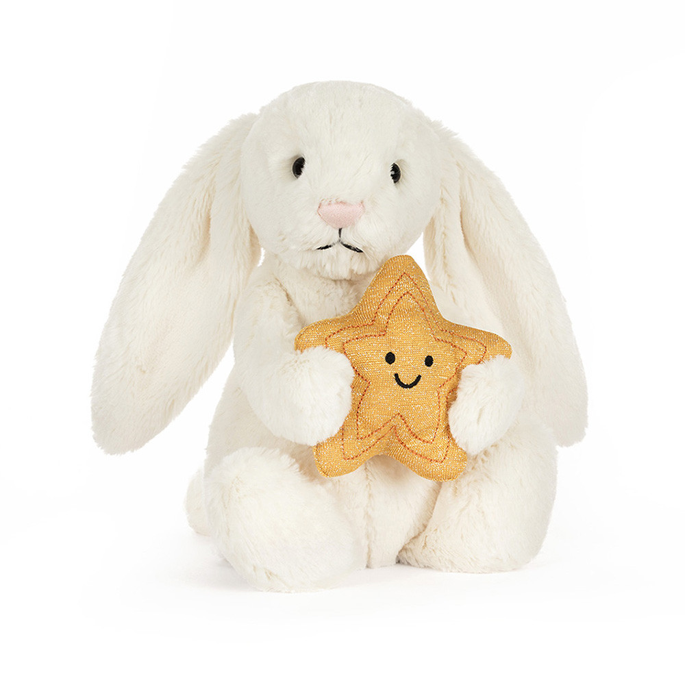 JELLYCAT - CREAM BUNNY AVEC UNE ÉTOILE 